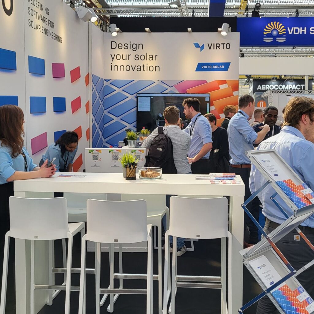 virto solar booth with visitors