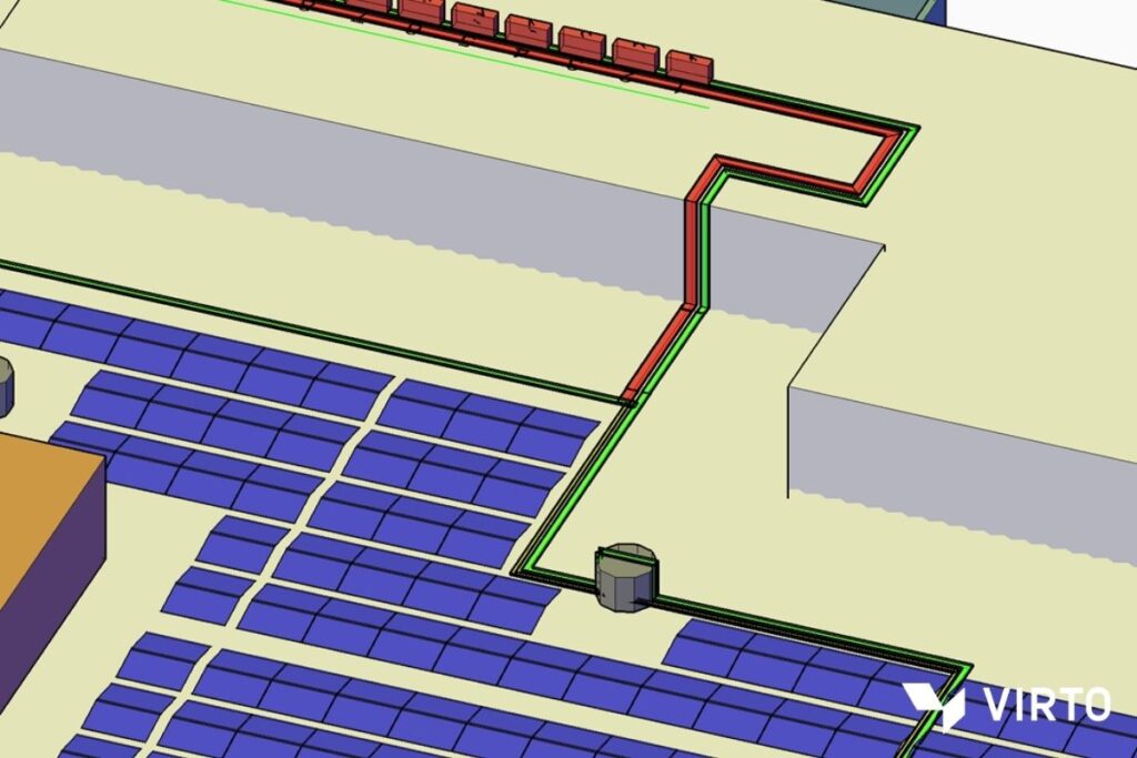 Virto.cad software for 3d visualization of cable trays