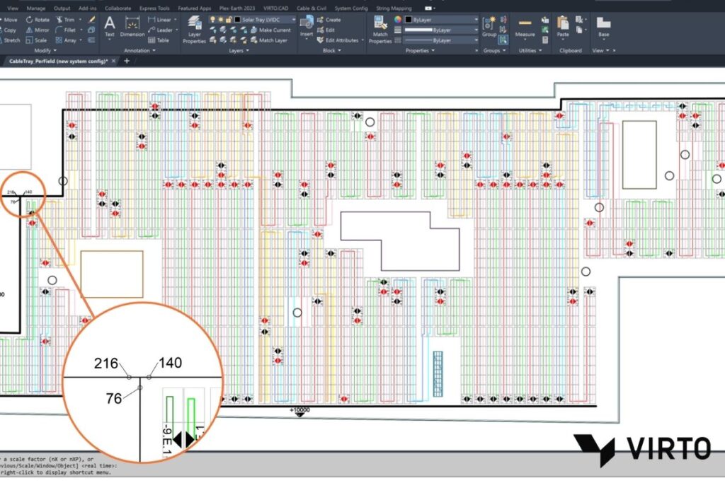 Virto.CAD plugin in autocad for a T-point calculation